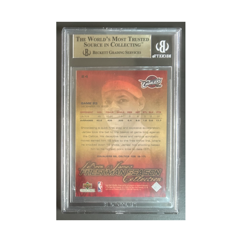 Lebron James 2004 UPPER DECK LJ FRESHMAN SEASON BGS 9.5