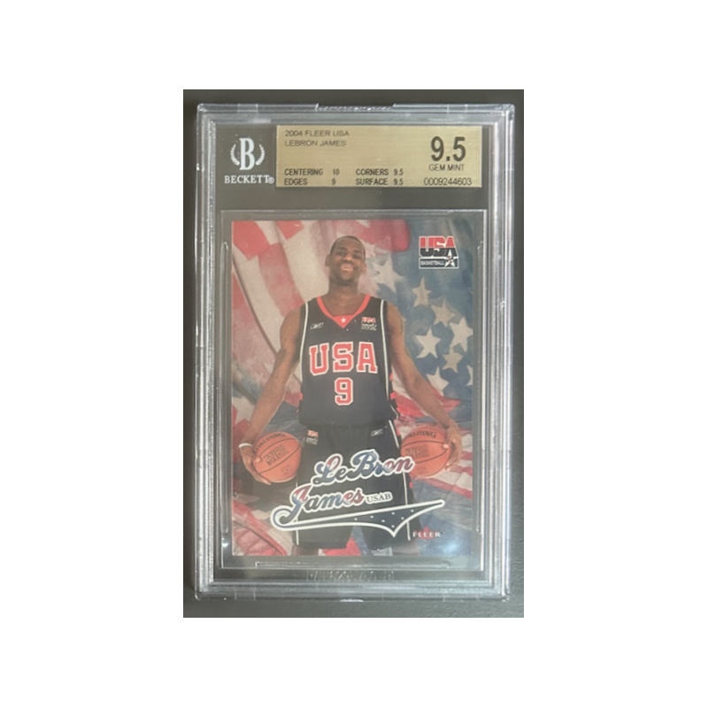 LEBRON JAMES 2004 FLEER USA BGS 9.5