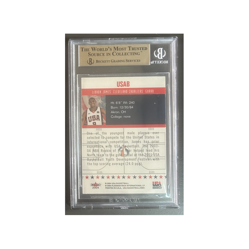 LEBRON JAMES 2004 FLEER USA BGS 9.5