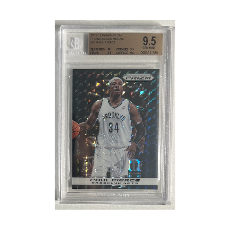 PAUL PIERCE 2013-14 PANINI PRIZM BLACK PRIZM MOSAIC 1/1