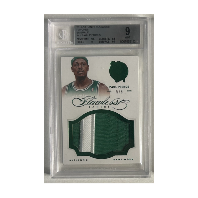 PAUL PIERCE 2012-13 PANINI FLAWLESS PATCHES EMERALD 5/5