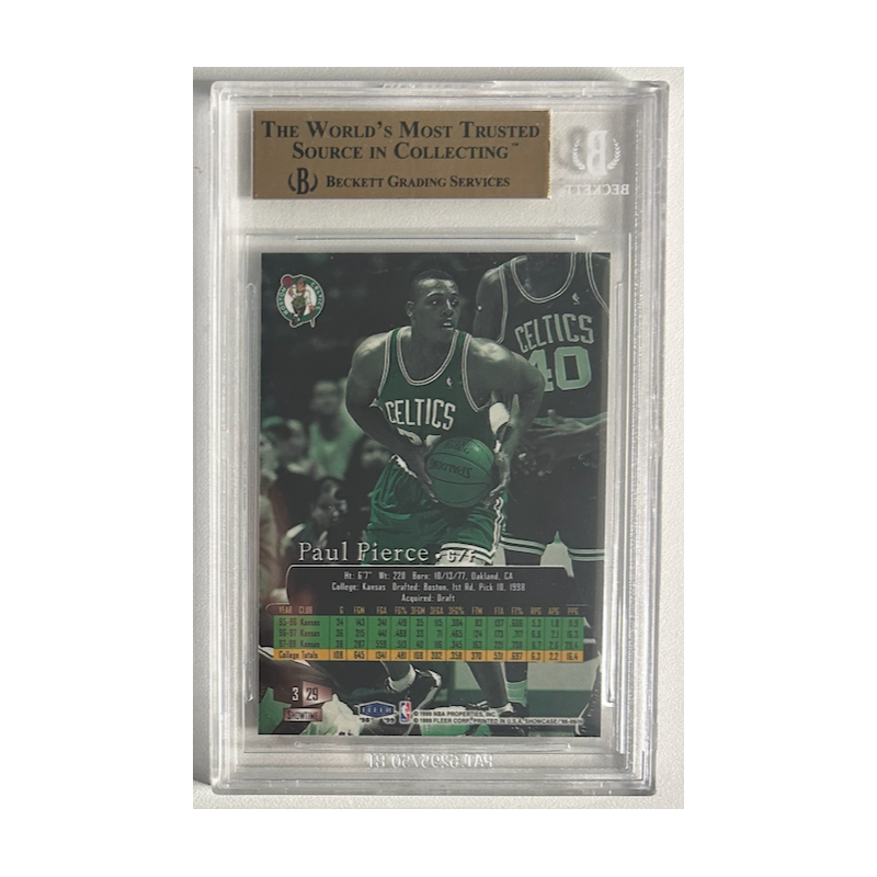PAUL PIERCE 1998-99 FLAIR SHOWCASE ROW 3 ROOKIE BGS 9.5