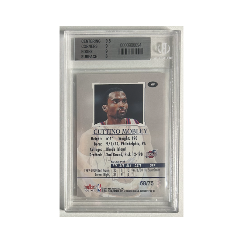 CUTTINO MOBLEY 2000-01 FLEER AUTHORITY PROMINENCE 68/75