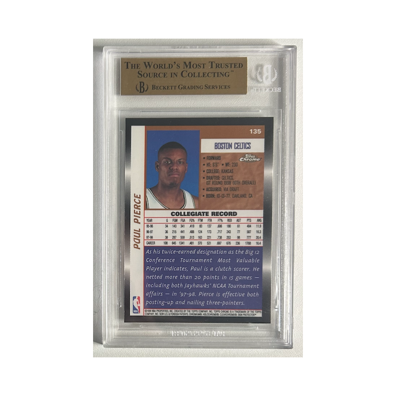 PAUL PIERCE 1998-99TOPPS CHROME Rookie BGS 9.5