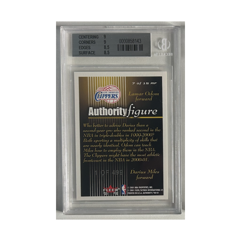 DARIUS MILES / LAMAR ODOM 2000-01 FLEER AUTHORITY FIGURES