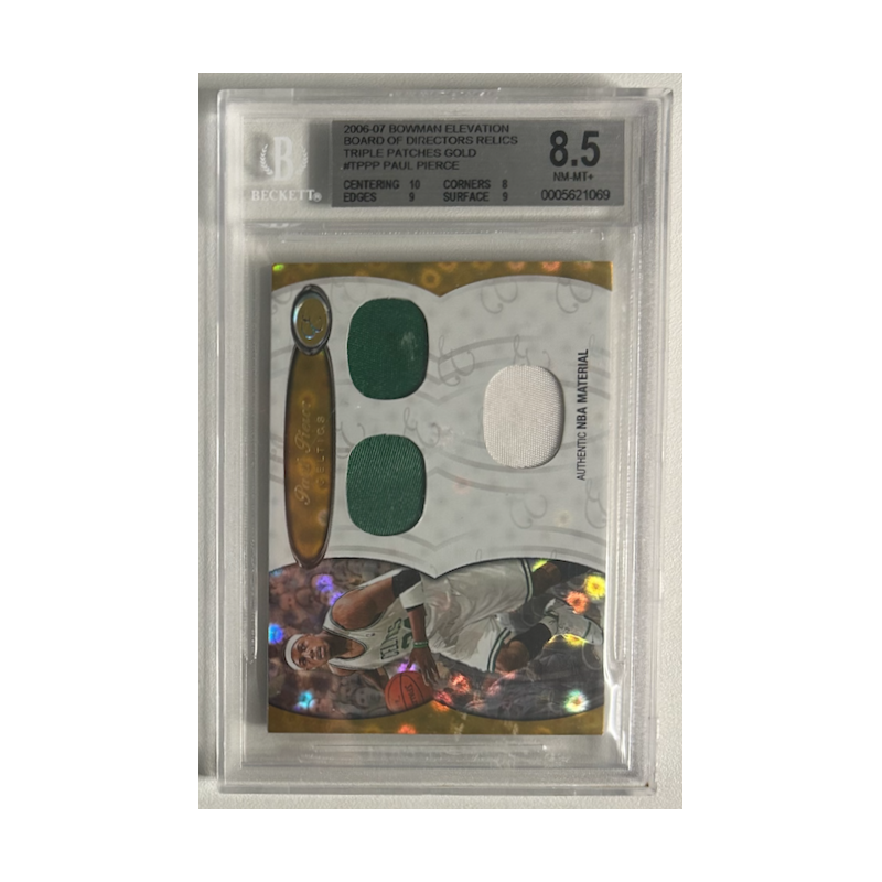 PAUL PIERCE 2006-07 BOWMAN ELEVATION TRIPLE PATCHES GOLD /2