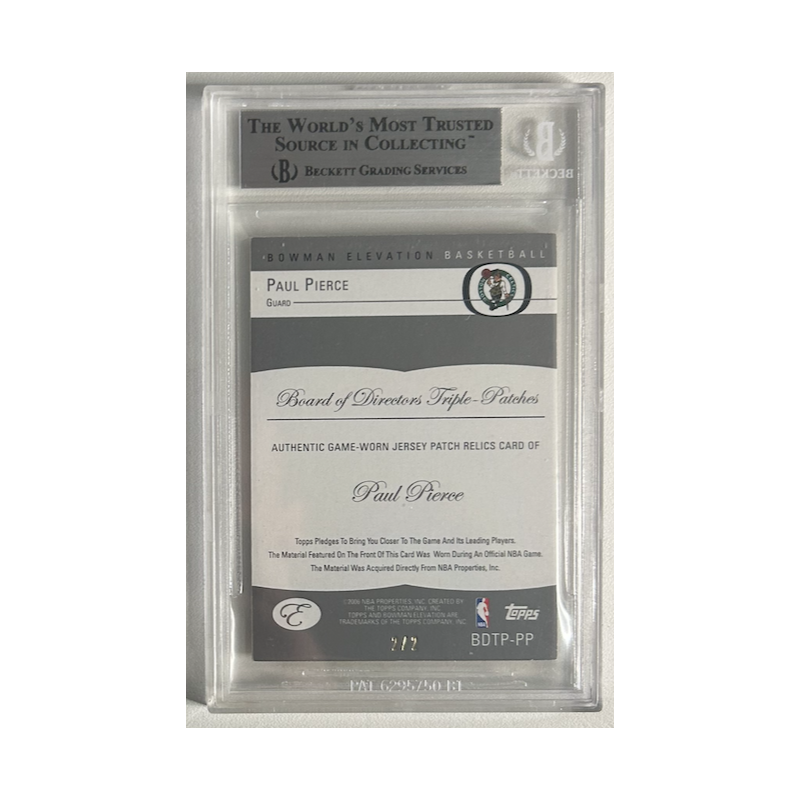 PAUL PIERCE 2006-07 BOWMAN ELEVATION TRIPLE PATCHES GOLD /2