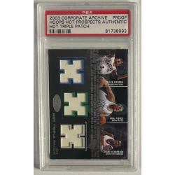 IVERSON/PIERCE 2003 HOOPS HOT PROSPECTS HOT TRIPLE PATCH