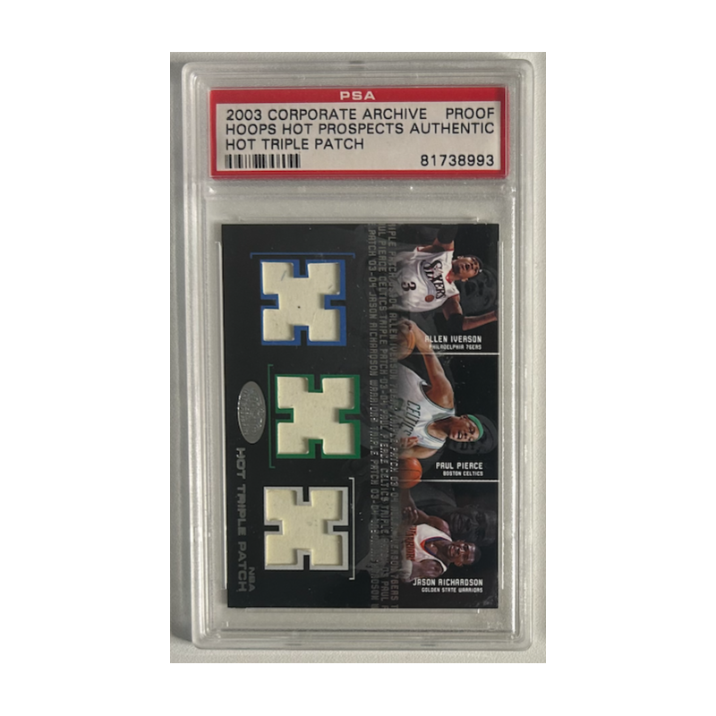 IVERSON/PIERCE 2003 HOOPS HOT PROSPECTS HOT TRIPLE PATCH