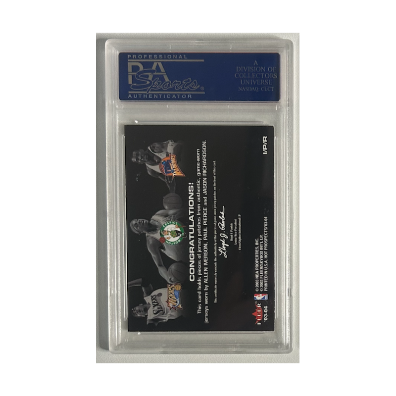 IVERSON/PIERCE 2003 HOOPS HOT PROSPECTS HOT TRIPLE PATCH