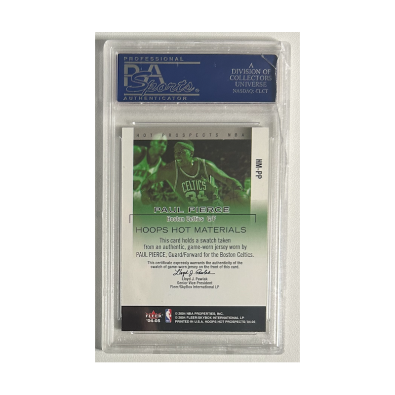PAUL PIERCE 2004 HOOPS HOT PROSPECTS MATERIALS PSA