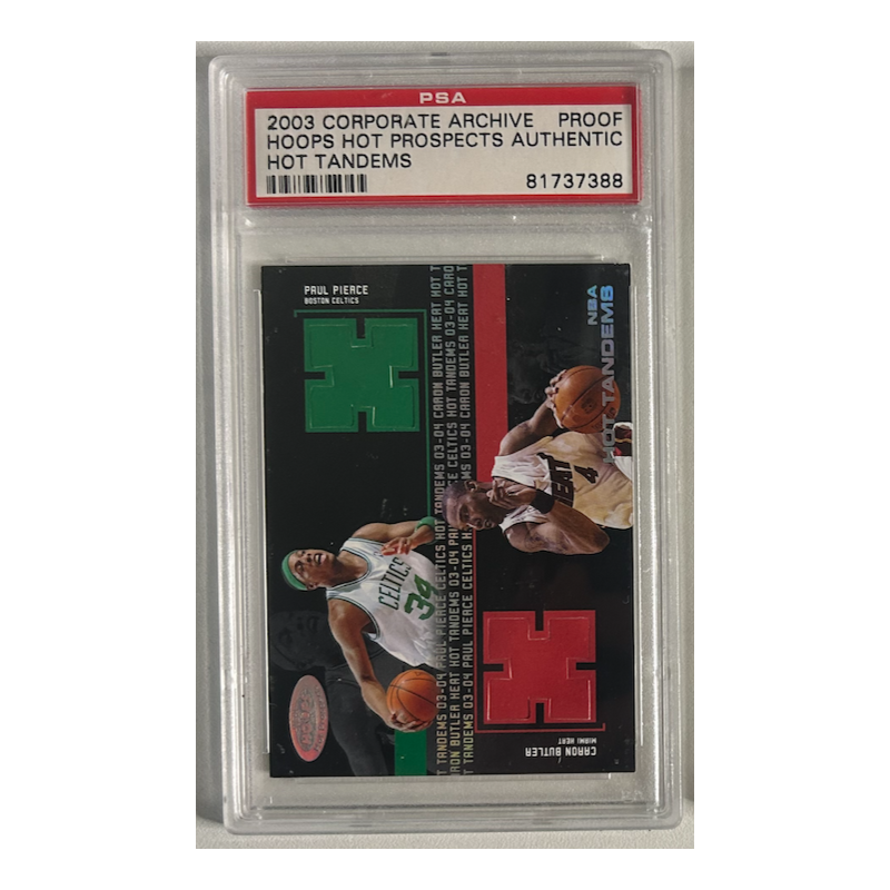 PAUL PIERCE 2003 HOOPS HOT PROSPECTS AUTHENTIC HOT TANDEM PSA