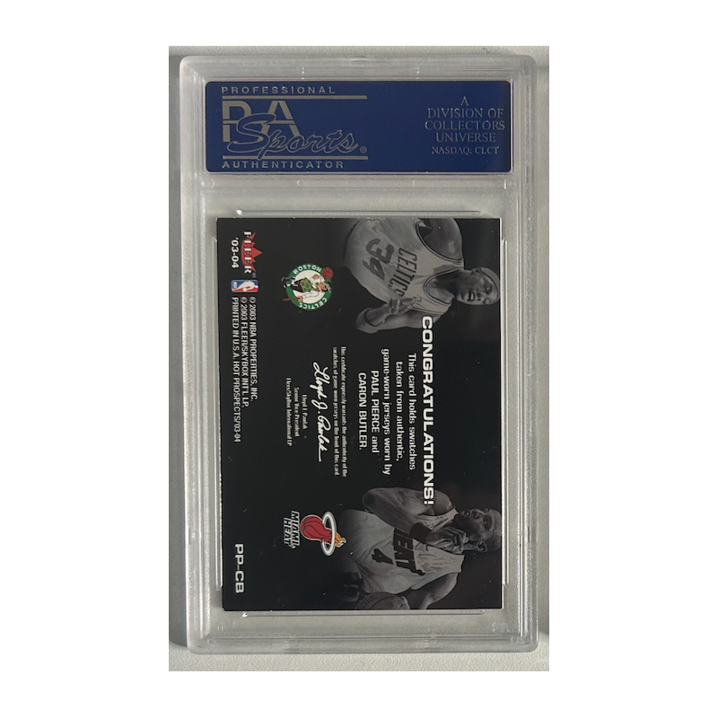 PAUL PIERCE 2003 HOOPS HOT PROSPECTS AUTHENTIC HOT TANDEM PSA