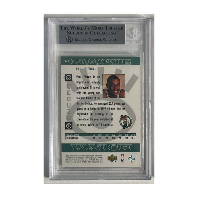 PAUL PIERCE 1998-99 UPPER DECK ENCORE ROOKIE BGS 9