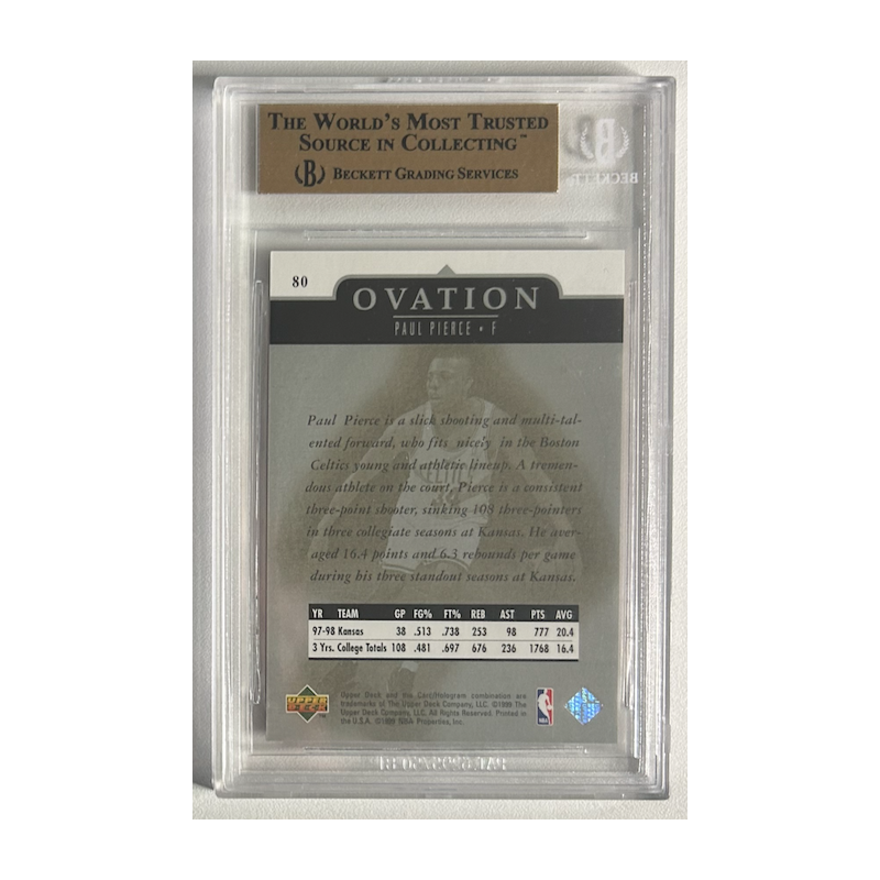 PAUL PIERCE 1998-99 UPPER DECK OVATION ROOKIE BGS 9.5