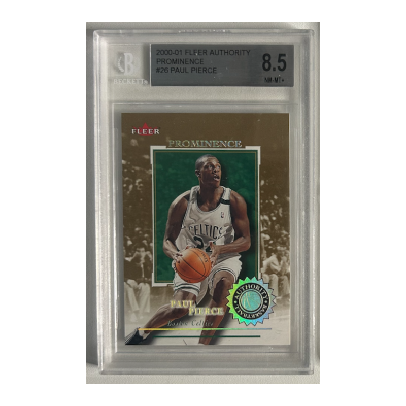 PAUL PIERCE 2000-01 FLEER AUTHORITY PROMINENCE 55/75 BGS 8.5