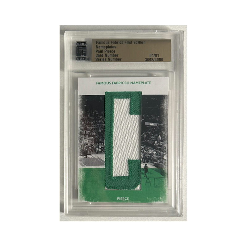 PAUL PIERCE 2010 FAMOUS FABRICS NAMEPLATES "C" 3698/4000