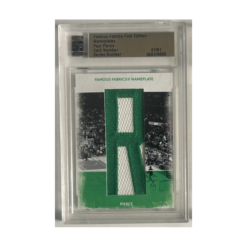 PAUL PIERCE 2010 FAMOUS FABRICS NAMEPLATES "R" 3697/4000