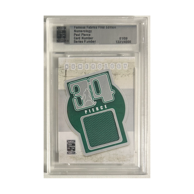PAUL PIERCE 2010 FAMOUS FABRICS NUMEROLOGY JERSEY /4000