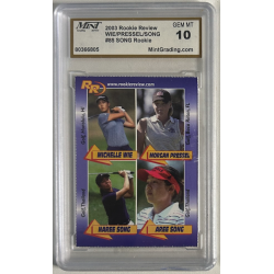 WIE / PRESSEL / SONG / SONG 2003 ROOKIE REVIEW 85 GEM MINT 10