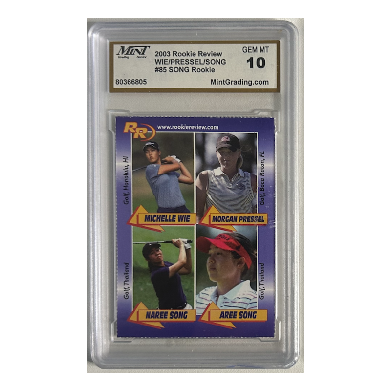 WIE / PRESSEL / SONG / SONG 2003 ROOKIE REVIEW 85 GEM MINT 10