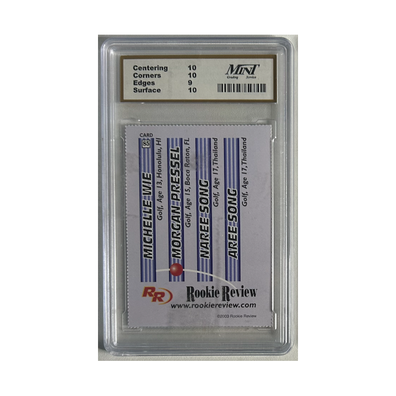 WIE / PRESSEL / SONG / SONG 2003 ROOKIE REVIEW 85 GEM MINT 10