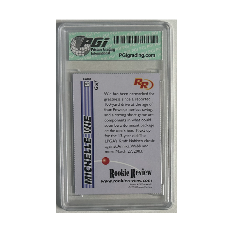 MICHELLE WIE 2003 ROOKIE REVIEW 47 ROOKIE GEM MINT 10