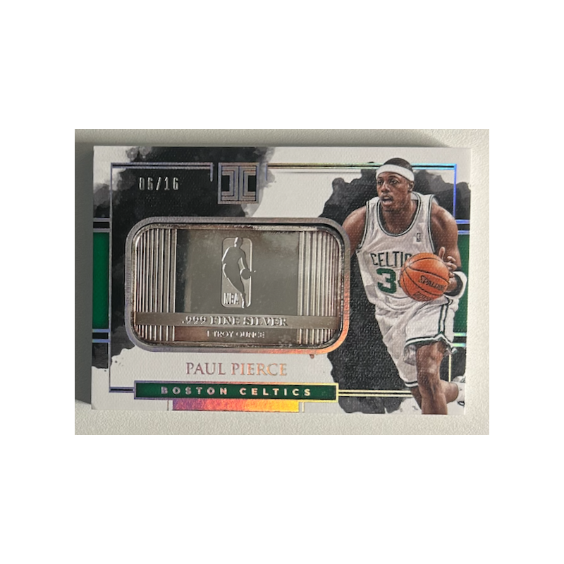 Paul Pierce 2017-18 Panini Impeccable NBA Logo Silver Bar 06/16