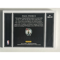 Paul Pierce 2017-18 Panini Impeccable NBA Logo Silver Bar 06/16