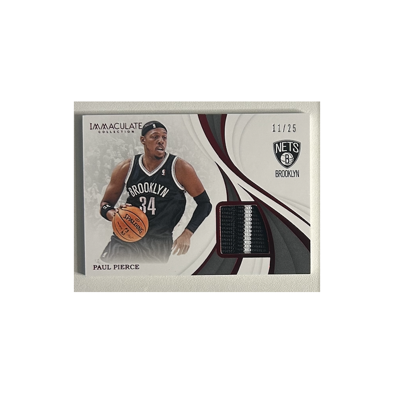 Paul Pierce 2018-19 Immaculate Collection Materials Red 11/25