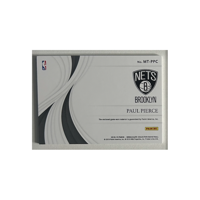 Paul Pierce 2018-19 Immaculate Collection Materials Red 11/25