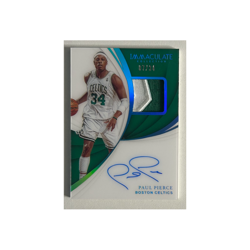 Paul Pierce 2018-19 Immaculate Collection Patch Autographs 07/34