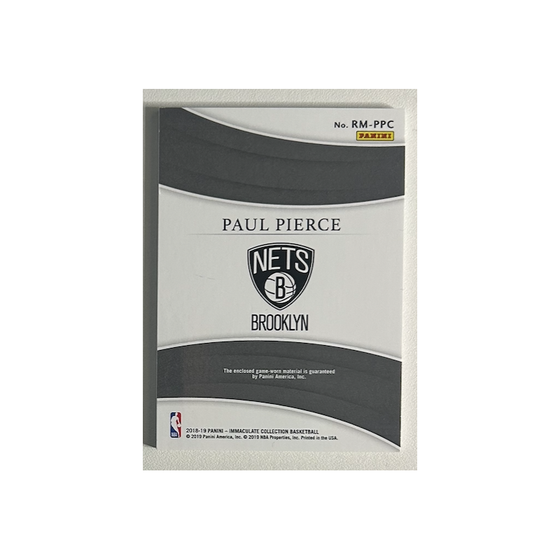 Paul Pierce 2018-19 Immaculate Collection Materials Gold 5/10