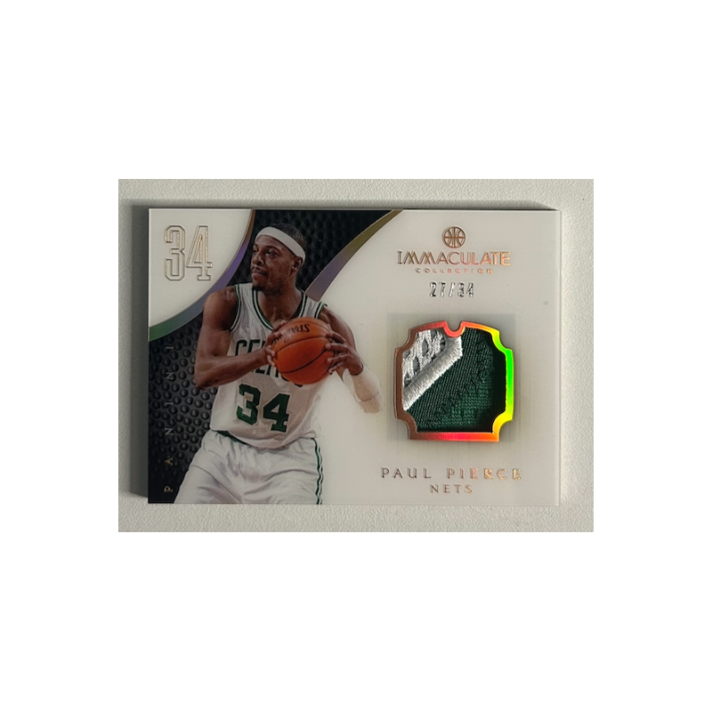 Paul Pierce 2012-13 Immaculate Collection Numbers Patches 27/34