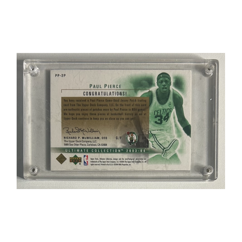 Paul Pierce 2003-04 Ultimate Collection dual Patches 08/50