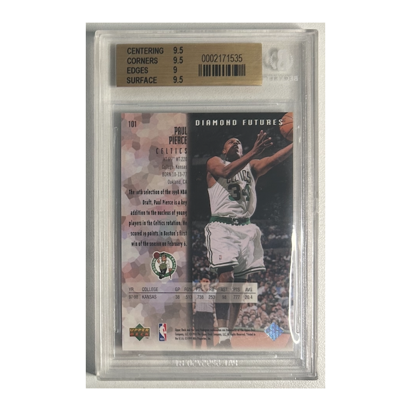 PAUL PIERCE 1998-99 BLACK DIAMOND Rookie BGS 9.5
