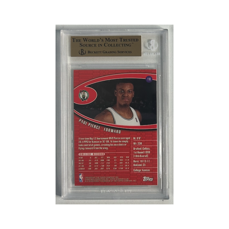 PAUL PIERCE 1998-98 STADIUM CLUB Rookie BGS 9.5