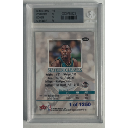 MATEEN CLEAVES 2000-01 FLEER AUTHORITY 1/1250 BGS 9