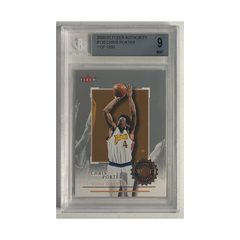 CHRIS PORTER 2000-01 FLEER AUTHORITY 1/1250 BGS 9