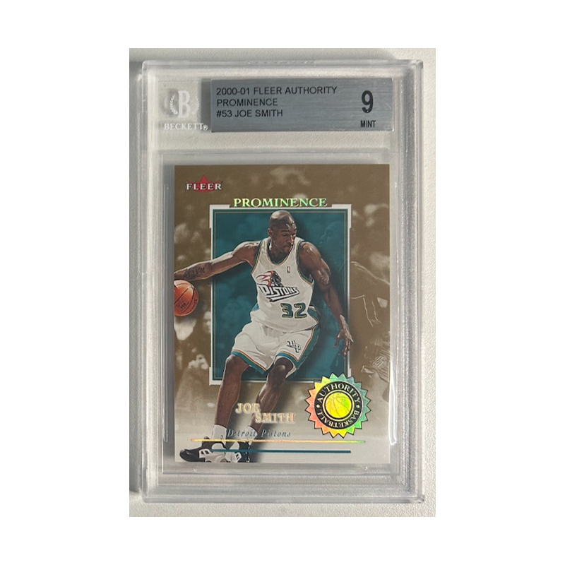 JOE SMITH 2000-01 FLEER AUTHORITY PROMINENCE 38/75 BGS 9