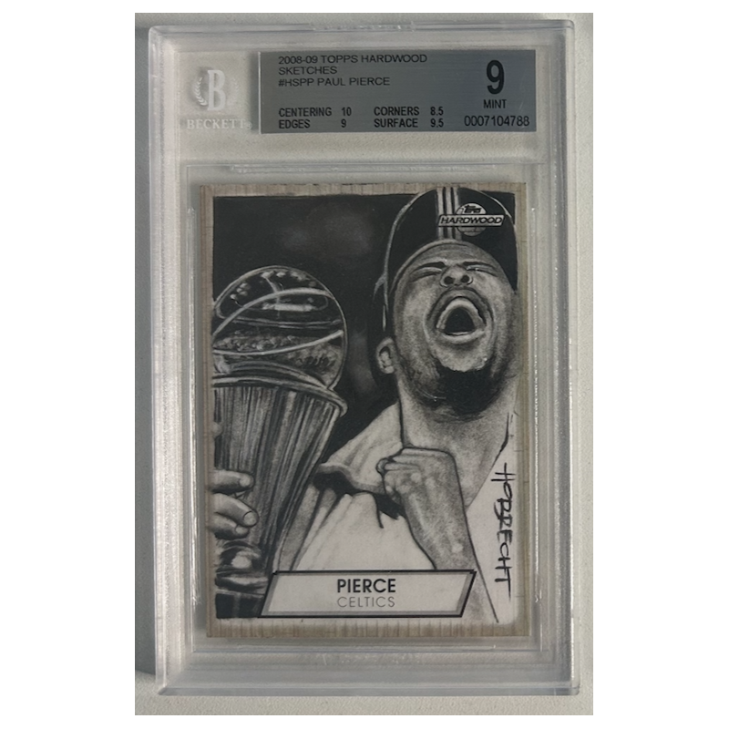 PAUL PIERCE 2008-09 TOPPS HARDWOOD SKETCHES 1/1 BGS 9