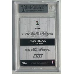 PAUL PIERCE 2008-09 TOPPS HARDWOOD SKETCHES 1/1 BGS 9