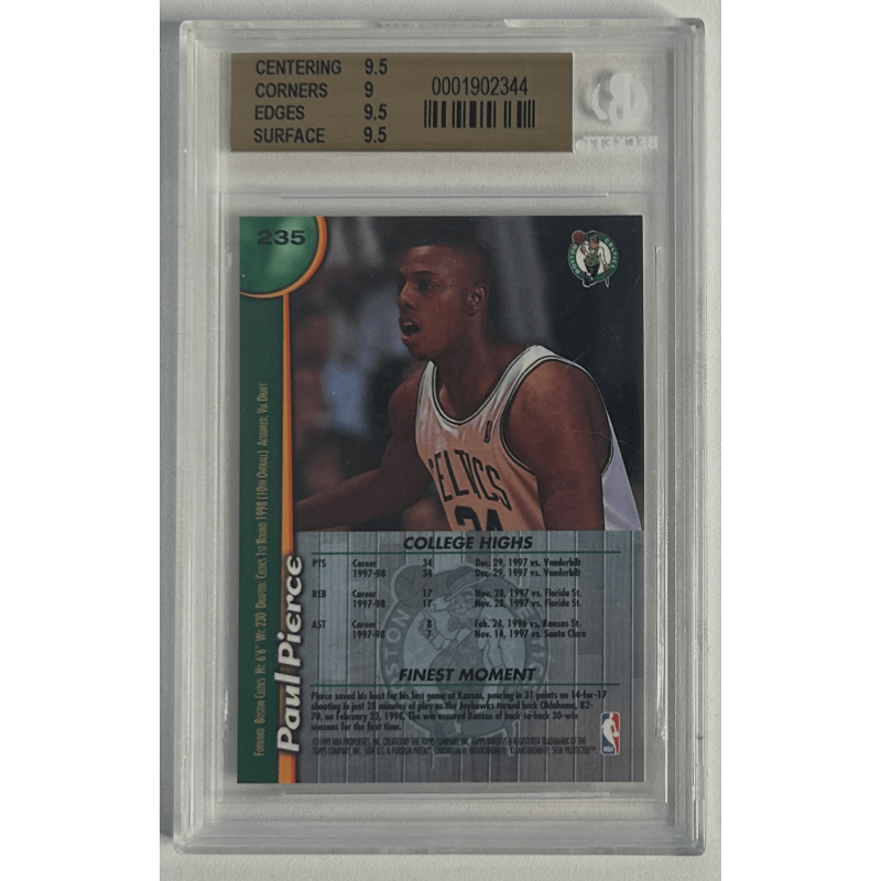 PAUL PIERCE 1998 Topps Finest rookie BGS 9.5