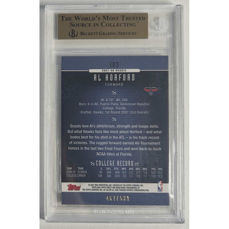 AL HOLFORD 2006-07 Topps Finest rookie 467/539 BGS 9.5