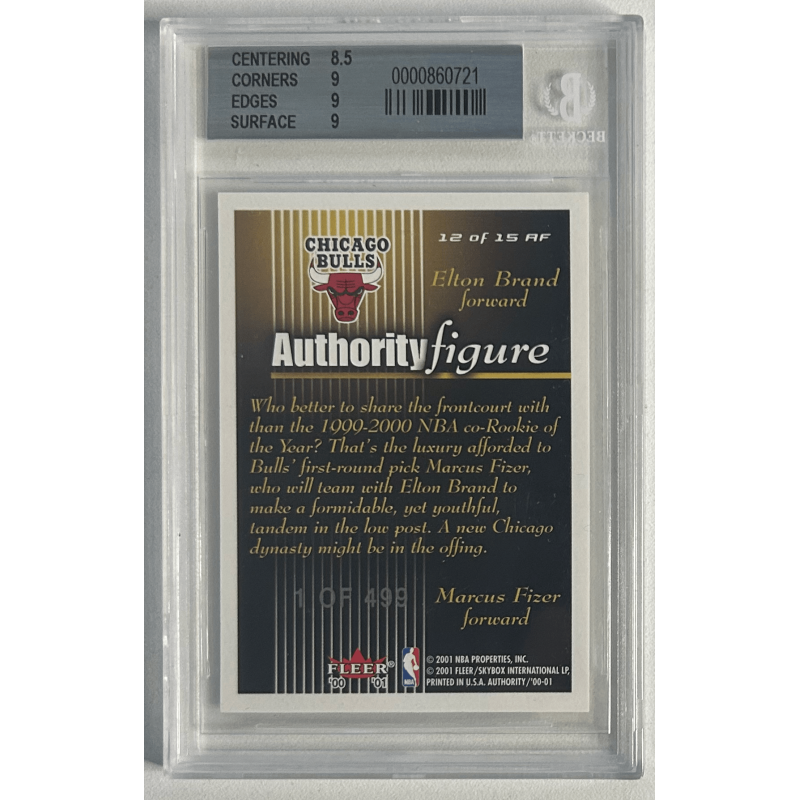 FIZER / BRAND 2000-01 FLEER AUTHORITY FIGURES 1/499 BGS 9