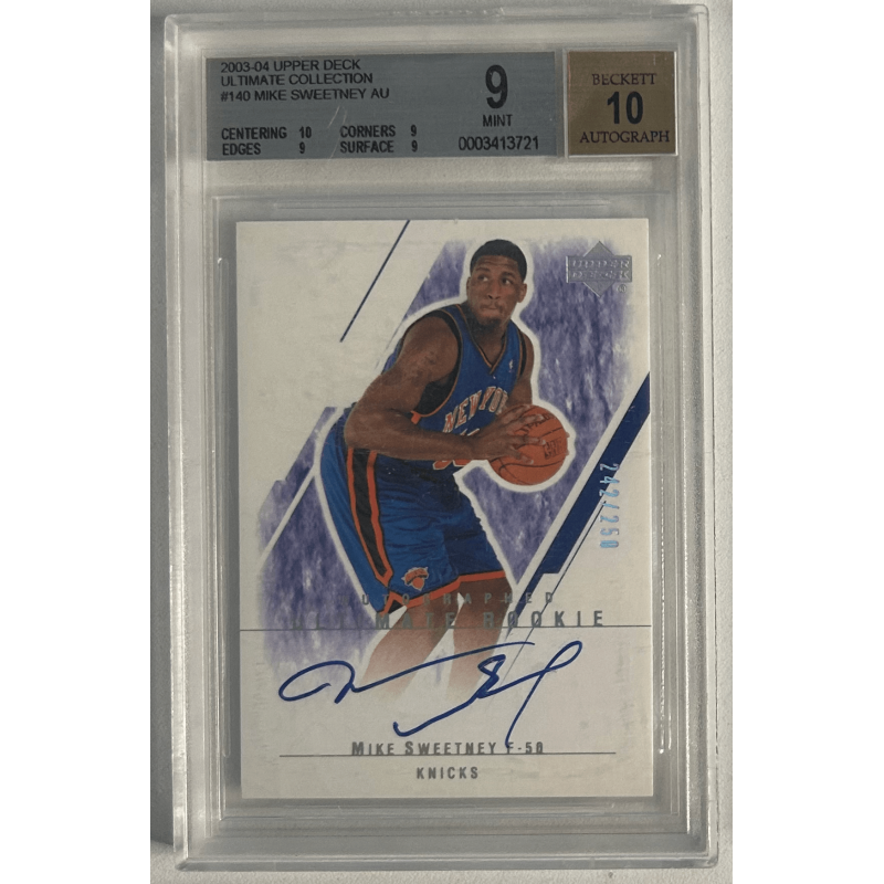 MIKE SWEETNEY 2003-04 ULTIMATE Rookie AUTO 242/250 BGS 9