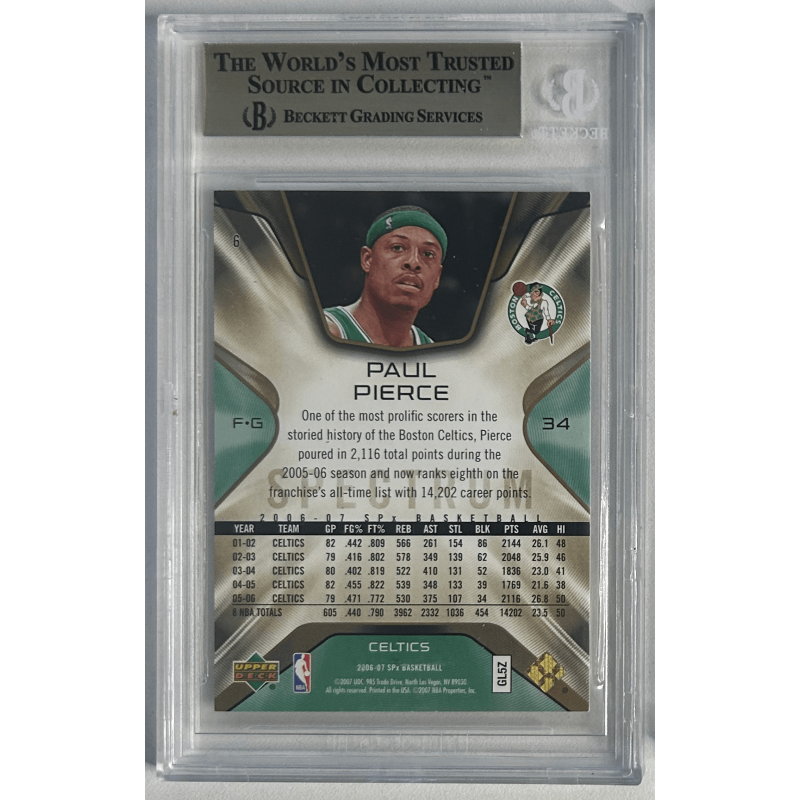 PAUL PIERCE 2006-07 SPX SPECTRUM 14/25 BGS 9.5