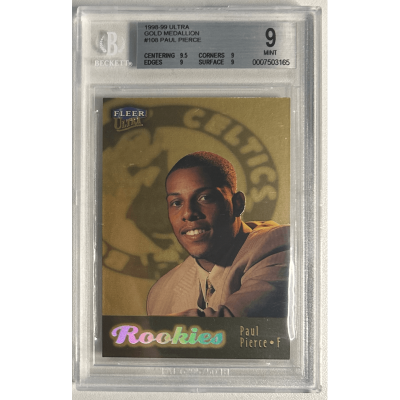 PAUL PIERCE 1998-99 Fleer ULTRA GOLD MEDAILLON rookie BGS 9