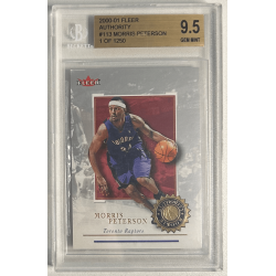 MORRIS PETERSON 2000-01 FLEER AUTHORITY rookie 1/1250 BGS 9.5