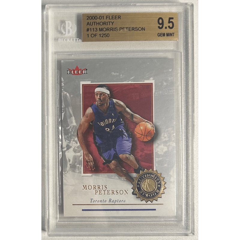 MORRIS PETERSON 2000-01 FLEER AUTHORITY rookie 1/1250 BGS 9.5